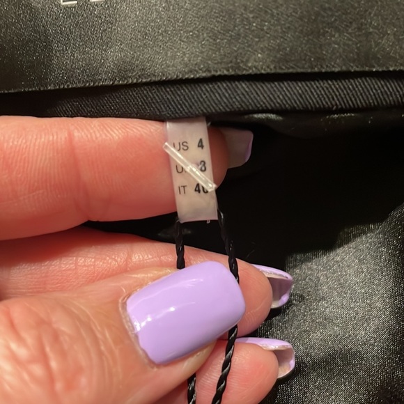 ELIE TAHARI Tessa jacket wool metallic black shinny snap front down scoop neck 4 - Picture 5 of 17